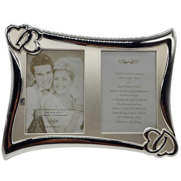 Lenox Wedding Promises Double 5x7 Invitation Frame - Picture 1 of 5